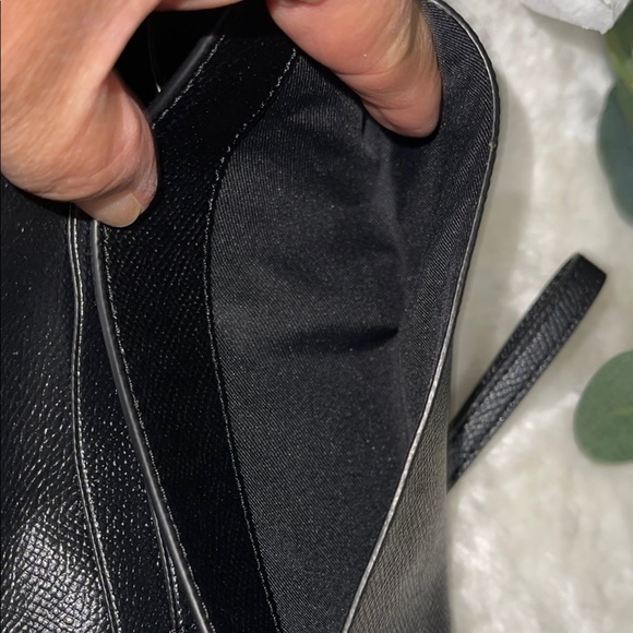 Coach Black Wristlet with Gold Accents Coach Flap Phone Wallet Midnight - Picture 8 of 11